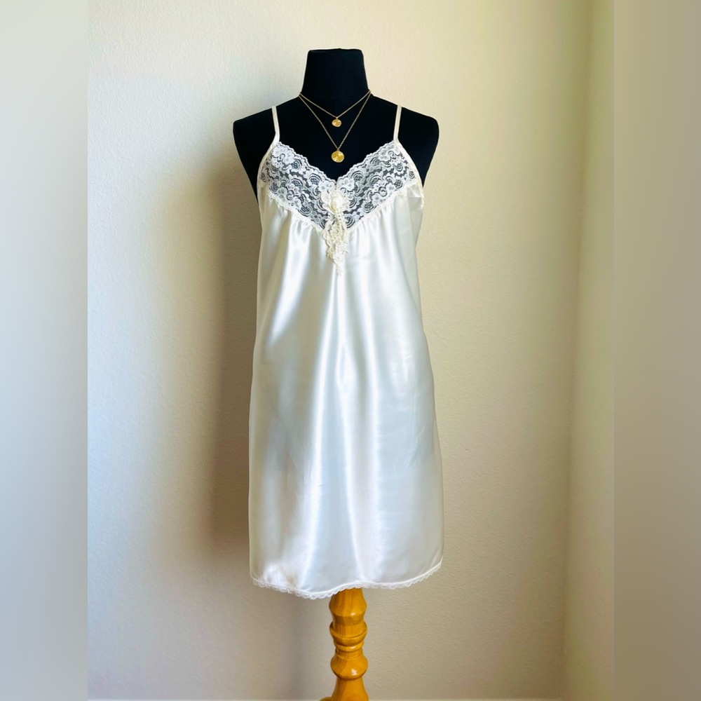 Soft Moments Off White Short Slip Dress